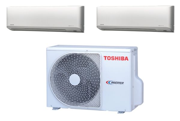 (image for) Toshiba RASM10 + RASM22 + RAS4M26S3ACV 1-to-2-split Air Conditioner (Inverter Cooling set)