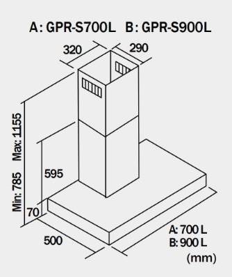 (image for) 德國寶 GPR-S700L 28吋 煙導式抽油煙機 (歐洲製造)