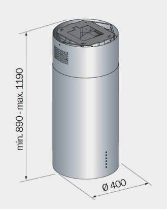 (image for) 德國寶 ISOLA CILINDRO 16吋 島式 抽油煙機 (歐洲製造) - 點擊圖片關閉視窗