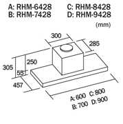 (image for) German Pool RHM-6428S 24" Chimney-type Cookerhood