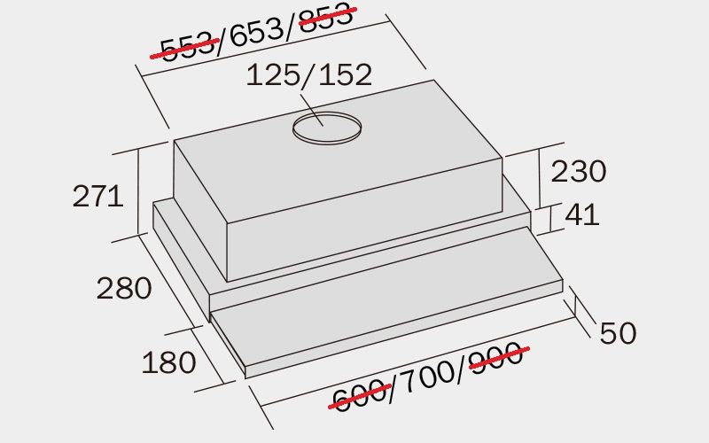 (image for) 德國寶 TFT-700 28吋 抽拉式抽油煙機