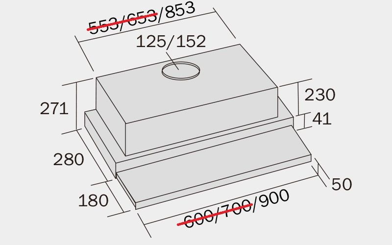 (image for) 德國寶 TFT-900 36吋 抽拉式抽油煙機