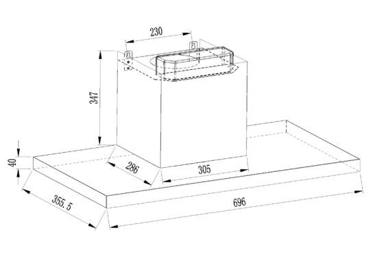 (image for) Lighting LGH700CNA 28" Chimney-type Rangehood