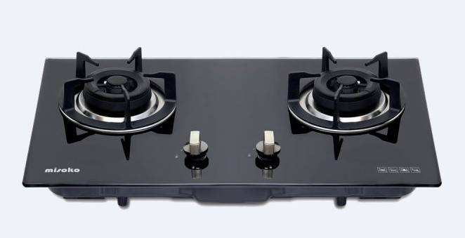 (image for) Misoko MS-703(LPG) Built-in Double-Burner Gas Hob (LP Gas)