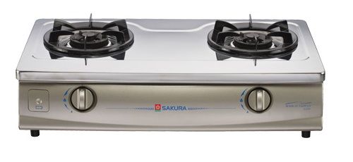 (image for) Sakura G230 Twin Burner Gas Hob (LPG OR TownGas / Made in Taiwan)