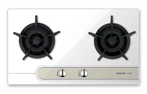 (image for) Sakura G2522W Built-in Twin Burner Gas Hob (LPG OR TownGas / Made in Taiwan)