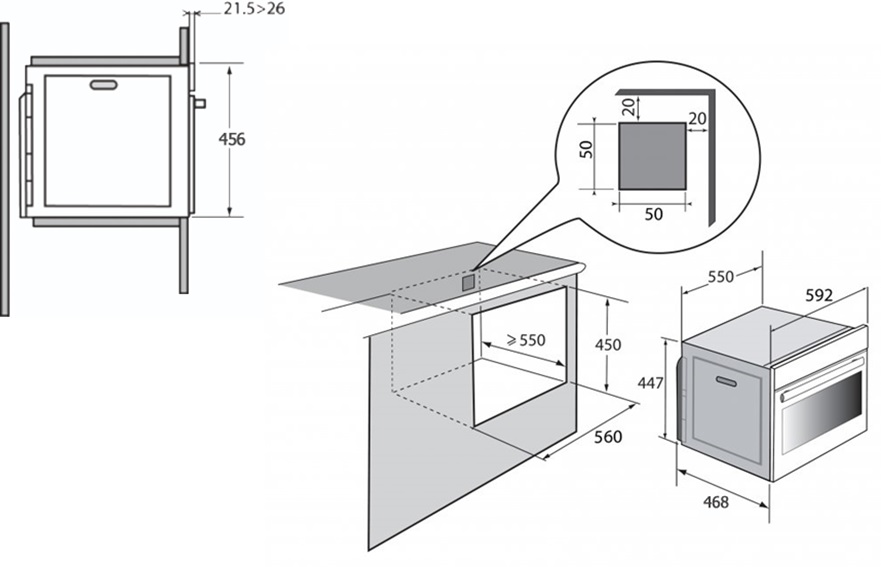 (image for) Brandt BKC6575X 40L Built-in Combi Microwaves Oven (Made in France)