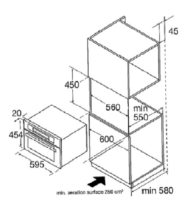 (image for) 金鼎 MIC440VTX 44公升 1750瓦 嵌入式 燒烤 微波爐