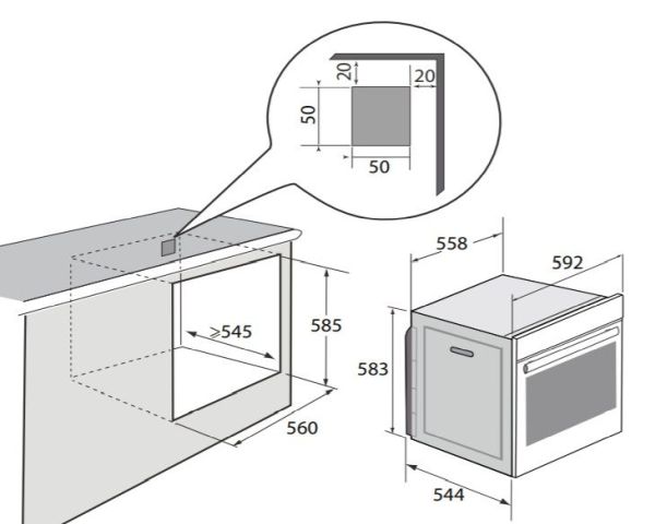 (image for) 白朗 BXE6538XS 73公升 嵌入式焗爐