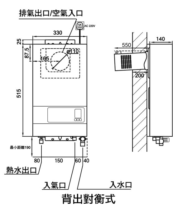 (image for) 星暉 LJ-122LW 12公升 石油氣熱水爐(白色/背出) - 點擊圖片關閉視窗